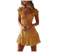 Summer Dresses for Women UK Pleated Dress Sleeve Women's Print Neckline Petite Maxi Midi Spring Boho Black Blue Leather with Pockets Jumper Mini Funeral Outfits Womens Day Beach Cover Up T Shirt