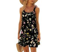 Summer Dresses for Women UK Plus Size Boho Dress Shirt Elegant Maxi One Shoulder White Dresses Womens UK 50S Swing Summer Pink Skater Dress Strapless Maxi, Black L