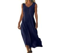 Summer Dresses for Women UK White Dress Prom Sundress Maternity Milk Maid Medieval Abaya Formal Dress Maternity Midi 50S Swing Dresses Maxi Jersey Tennis Women, Navy XL
