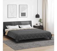 Summer Duvet Anthracite Taupe 200x220 cm 100% Polyester Microfiber Quilted Light
