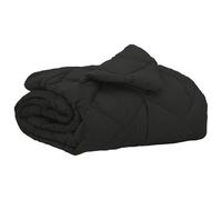 Summer duvet, black, microfibre, 220 x 135 cm, lightweight, breathable with quilted pattern, washable, allergy friendly, ideal as a duvet for warm nights and a pleasant sleeping environment