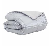 Summer Duvet, Silver, 220 x 240 cm, Satin Microfibre Quilt, Breathable, Lightweight, Moisture-Absorbing, Hypoallergenic, Ideal for Warm Summer Nights and Restful Sleep