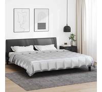 vidaXL Summer Duvet Silver 220 x 240 cm Satin and Microfiber