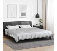 Summer Duvet Silver 240 x 260 cm Satin and Microfibre Breathable Quilt with Polyester Filling Moisture Absorbing Anti-Allergy Wrinkle Free