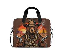 Summer Elephants Yellow Navy Laptop Sleeve Case Classical Computer Case crossbody messenger bag for Work Journey with Strap Handle, 13 14 15.6 inch