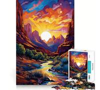 Summer Evening in Zion 1000 Piece Jigsaw Puzzles for Adults Memory Boost Family Joy Pattern Assembly Santa Wish Pick 50x75cm