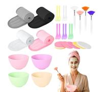 Summer Face maskes Kit 37 pc-s Silicone Bowl Brush Travel Beauty Tools Set