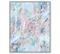 Summer Feelings I Canvas Print Bright Wall Decor by Art Remedy, Silver Frame, 16 x 20