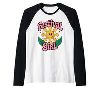 Summer Festival Music Arts 60s 70s Groovy Retro Festivals Raglan Baseball Tee