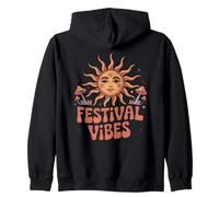 Summer Festival Music Arts 60s 70s Groovy Retro Festivals Zip Hoodie