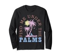 Summer Find Me Under The Palms Womens Long Sleeve T-Shirt