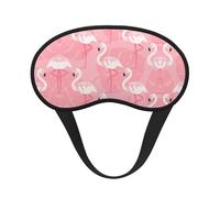 Summer Flamingo Palm Leaves Blocking Light Mask Sleep Aid, Comfortable Blackout Sleep Mask for Travel Yoga, Soft Eye Cover