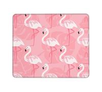 Summer Flamingo Palm Leaves Large Extended Mouse Pad With Lock Edge & Non-Slip Base, Thick Durable Desk Mat For Work