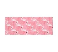 Summer Flamingo Palm Leaves Mouse Pad 12x31.5in Extended Desk Mat