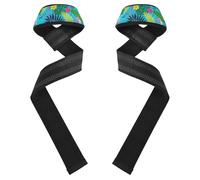 Summer Flamingos Flower Leaf Blue Lifting Straps 26" Power Workouts Working Out Gym Accessories for Weightlifting, Bodybuilding, Strength Training guantes de gym
