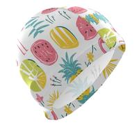 Summer Flamingos Fresh Fruits swimmers for bald Short Hair waterproof swimming for women Hair Protection and Drag Reduction gorro de natacion para hombre