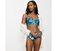 Summer Fleur Minimiser Bikini Top floral print/blue background
