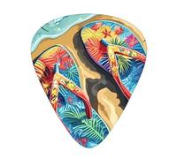 Summer Flip-Flops Guitar Picks Gift Set - Smooth Durable Plectrums For Acoustic, Electric & Bass Guitar, Perfect Present For Guitar Lovers & Musicians