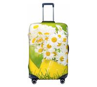 Summer Floral Daisies Flower Elastic Travel Luggage Cover Suitcase Protector Fits 18-32 Inch Luggage
