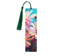 Summer Floral Daisies Flower Print Wooden Bookmarks Beautiful Notebook Accessories for Men Women Book Lovers