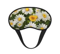 Summer Floral Daisies Flower Sleep Mask for Side Sleeper, Light Blocking Night Masks for Sleeping Eye Mask for Women Men Eye Cover Soft Comfortable Eye Shade for Travel, Nap