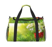 Summer Floral Flowers Daisies Print Weekender Bag,Gym Bag with,Carry On Luggage Overnight Weekend Bag