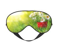 Summer Floral Flowers Daisies Sleep Eye Mas Updated Design Light Blocking Night Eye Blinder Men Women Shift Work Travel