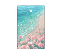Summer Floral Light Switch Cover Plates/Outlet Covers, Peach Roses by the Ocean, Thermoplastic Wall Plates, Standard Size Blank Cover Plate