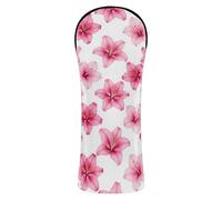 Summer Florals Lily Hawaii Beach Golf Club Head Cover Pu Leather with Number Tags for Woods and Driver Fairway Hybrid