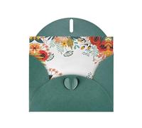 Summer Flowers Botanical Pearl Paper Holiday Greeting Card With Envelopes Weddings Party Birthday Invitations Wishes