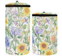 Summer Flowers Daffodil Sunflower White Shoe Wash Bag Sneakers Washing Machine Bag 2pcs Shoe Mesh Laundry Bag Wash Shoes In Washing Machine, summer Flowers Daffodil Sunflower white, One Size, Modern