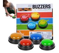 Summer for Games, Answer Summer, Classroom Answer Game with Lights and Sound for Show, 4 x Fun Quick Response Buttons, Easy to Use Competition Props for the Family