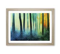 Summer Forest Beauty Vol.1 Framed Print | A4 Oak Framed Wall Art | Ready to Hang | Modern Landscape Picture | Living Room Bedroom Lounge Office