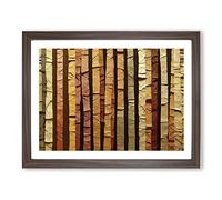 Summer Forest Torn Paper Abstract Framed Print | A3 Walnut Framed Wall Art | Ready to Hang | Abstract Landscape Picture | Living Room Bedroom Lounge Office