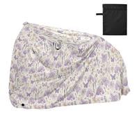 Summer Fresh Flower Butterflies Purple Waterproof Bike Cover with Lock Holes Anti Dust Rain Snow UV Storage Mountain Bike Cover Fits for Most protectores para bicicleta
