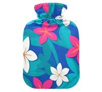Summer Fresh Vivid Flowers Cute hot Water Bottle with Soft Cover, 2L hot Water Bags for Arthritis, Neck and Shoulder Pain Relief, Bolsa para agua Caliente para Dolor