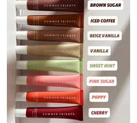 Summer Friday's Vanilla Beige Lip Balm Moisturizing Transparent Lipstick Set Smooth Soft Tube Mirror Lip Gloss Lip Makeupv