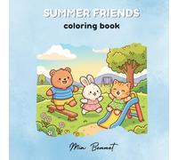 Summer Friends: Coloring Book for Kids and Adults with Bold and Easy Designs