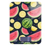 Summer Fruit Pie with Watermelon and Yellow Lemon Portable Small Food Scales 11lb/0.18oz, 5kg/5g Digital gram Scale with 4 Unit for Keto Dieting Baking (Batteries not Included)