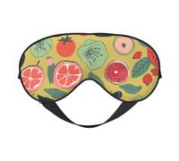 Summer Fruit Sleep Mask for Women & Men - Double-Sided Eye Mask with Adjustable Strap, Soft Silky Feel, Light-Blocking & Breathable for Travel, Nap, Shift Work, Yoga