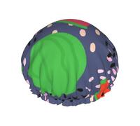 Summer Fruit Watermelon Design,Shower Cap Nightcap Double Layer Waterproof Elastic Bath Cap Reusable Hair Cap