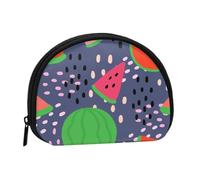 Summer Fruit Watermelon Design, Women's Storage Bag Shell Makeup Bag Small Coin Purse Shell Change Pouch