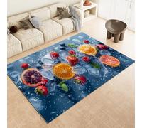 Summer Fruits Area Rugs Modern Aesthetics Rug 160x230 cm, Foldable Rugs In Entertainment Area Rug for Machine Washable Non Slip Carpet, for Kitchen Bedroom Living Room 1a271