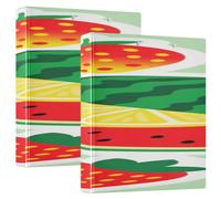 Summer Fruits Fresh 1 and 1/2 Inch Binder Round Ringing with Pocket Cover 1/2 Pack Aesthetic Binder 200 Sheets