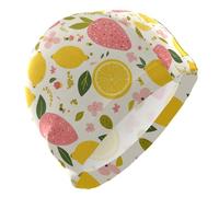 Summer Fruits Retro Yellow adult swim for beginners Short Hair waterproof swim for men Hair Protection and Drag Reduction gorro de natación para hombre