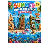 Summer Fun At The Beach Coloring Adventure: A Sunny Seaside Coloring Adventure