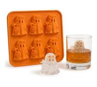 Summer Ghost Ice Cube Mold, Cute Spooky Ghost Molds Silicone, 6-Cavity Flexible Mold, for Chocolate Gummy Candy Cake Jelly, Ideal for Whiskey Cocktails Halloween Home Party Supplies (1PC)