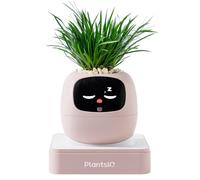 Summer Gift to Beautify Your Home - Ivy AI Smart Plant Pot Robot, Interactive Facial Expressions, Auto Plant Care, Stylish Home Decor for Busy People, Shows Plant Emotions (Pink)