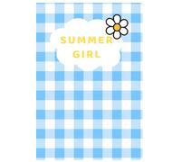 Summer Girl - Carnet de notes vichy bleu clair | Notebook aesthetic été | Journal girly cottage core
