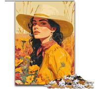 Summer Girl Jigsaw Puzzles for Adults Teenagers Jigsaws Puzzle, Brain Intelligence Challenge Addictive Toys for Home Decoration (size 26x38cm)